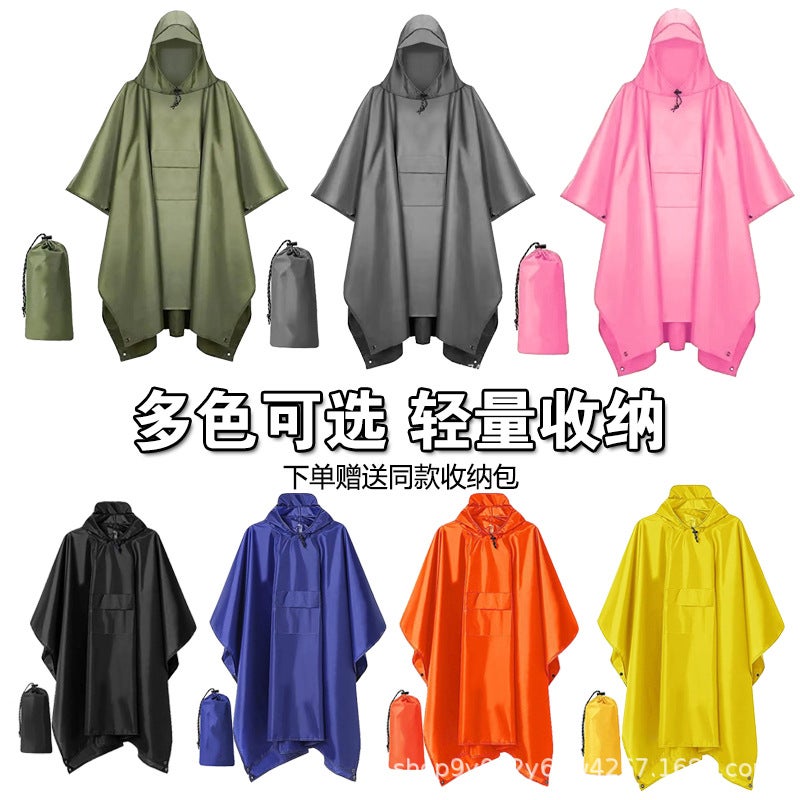 Professional Canopy Three-In-One Poncho Raincoat Multi-Functional Hiking And Mountaineering Outdoor Mat Portable Poncho - Image 5